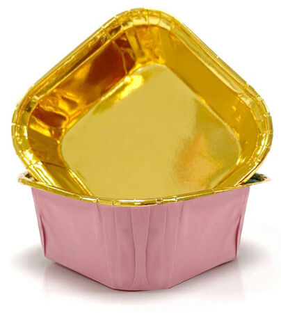 KAP KEK KAPSÜLÜ KARTON METALİZE KARE PEMBE PK:25