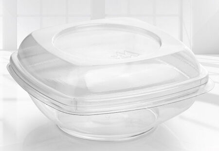 KASE MİKA KARE 160CC KAPAKLI ŞEFFAF PK:25