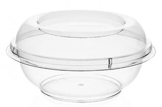 KASE MİKA YUVARLAK 160CC KAPAKLI ŞEFFAF PK:25 - Thumbnail