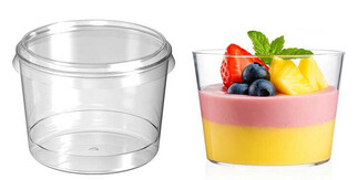 ACARSÜS, ACAR SÜS, Acar Süs - KASE MİKA YUVARLAK MAGNOLİA 250CC KAPAKLI ŞEFFAF