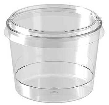 KASE MİKA YUVARLAK MAGNOLİA 250CC KAPAKLI ŞEFFAF