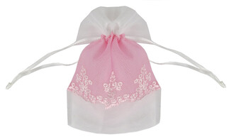 KESE ORGANZE ÜSTÜ SATEN TÜLLÜ PEMBE 9x14 PK:20 - Thumbnail