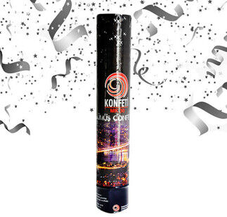 KONFETİ GÜMÜŞ METAL TÜP 30 CM PK:1 KL:100