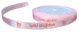 ELITETIME, ACARSÜS, ACAR SÜS, Acar Süs - KURDELA İYİKİ DOĞDUN PEMBE 1 CM PK:10 MT KL:600