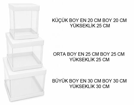 KUTU ASETAT DEMONTE 3 LÜ SET BEYAZ PK:3 
