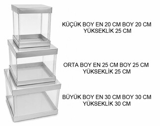 KUTU ASETAT DEMONTE 3 LÜ SET GÜMÜŞ PK:3 - Thumbnail