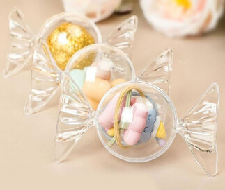 KUTU TOP ŞEKER ŞEKLİNDE MİKA ŞEFFAF PK:20 KL:560 - Thumbnail