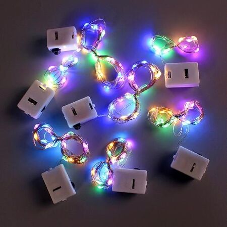 LED IŞIK PİLLİ 1 MT 3 FONKSİYON RENGARENK PK:5