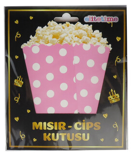 ACARSÜS, ACAR SÜS, Acar Süs - MISIR CİPS KUTUSU KARTON PUANT. PEMBE PK:8 KL:200