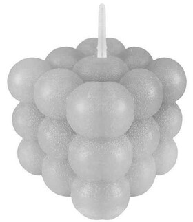 ACARSÜS, ACAR SÜS, Acar Süs - MUM BUBBLE GRİ 4,5X4,5 CM PK:25 KL:325
