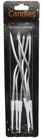 MUM METALİK BURGULU 15 CM GÜMÜŞ PK:6 KL:600