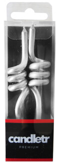 ELITETIME, ACARSÜS, ACAR SÜS, Acar Süs - MUM METALİK SPIRAL 9 CM GÜMÜŞ PK:2 KL:100