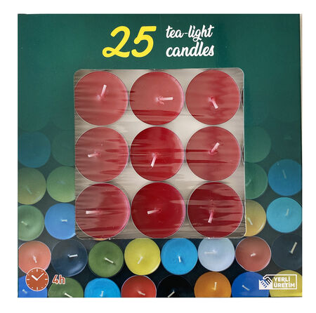 MUM TEALİGHT KOKULU KIRMIZI PK:25 KL:58