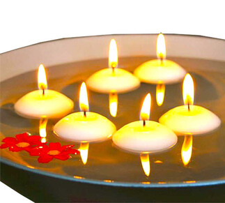 MUM TEALIGHT YÜZEN MUM BEYAZ PK:20 KL:72 - Thumbnail