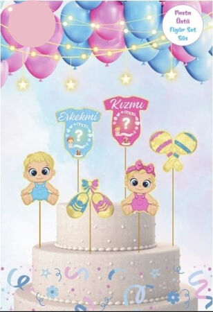 PASTA SÜSÜ CİNSİYET BELİRLEME SET PK:6 KL:300