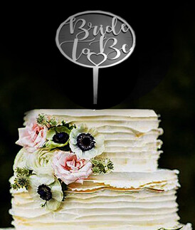 PASTA SÜSÜ PLEKSİ BRIDE TO BE GÜMÜŞ PK:10 KL:100 - Thumbnail