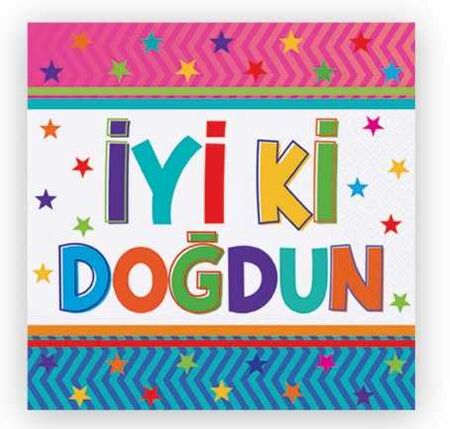 PEÇETE İYİKİ DOĞDUN FUNSTAR 33X33cm PK:16 KL:20