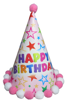 ACARSÜS, ACAR SÜS, Acar Süs - ŞAPKA KÜLAH PONPONLU HAPPY BIRHDAY PEMBE PK:1
