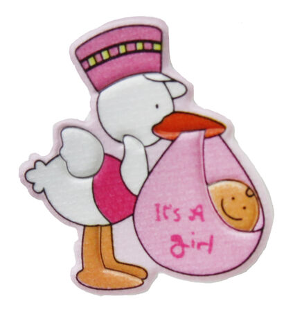 STİCKER BEBEK LEYLEKLİ PEMBE PK:30 KL:1000