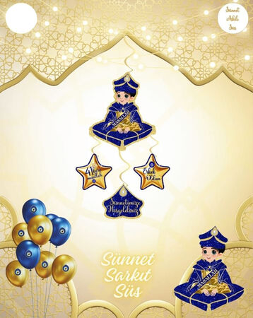 SÜNNET SÜSÜ SARKIT 4 LÜ SET ALTIN PK:1 KL:200
