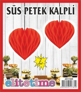 ELITETIME, ACARSÜS, ACAR SÜS, Acar Süs - SÜS PONPON KALPLİ KIRMIZI PK:2 KL:720