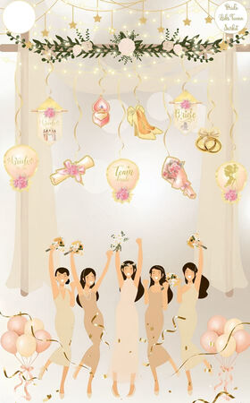 SÜS SARKIT BRIDE TO BE 10 LU SET ALTIN PK:10