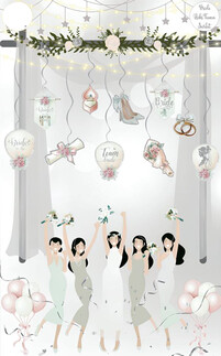 SÜS SARKIT BRIDE TO BE 10 LU SET GÜMÜŞ PK:10 - Thumbnail