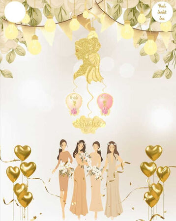 SÜS SARKIT BRIDE TO BE 4 LÜ SET ALTIN PK:4 KL:300