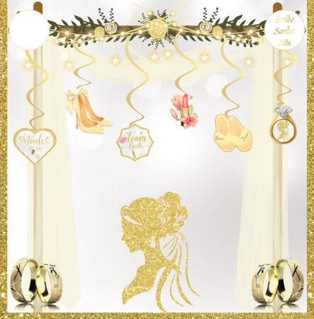 SÜS SARKIT BRIDE TO BE 6 LI SET ALTIN PK:6 KL:300