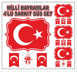 SÜS SARKIT MİLLİ BAYRAMLAR SETİ PK:1 KL:360 - Thumbnail