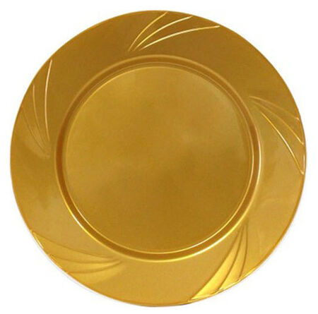 TABAK KRİSTAL MİKA 22,5 CM ALTIN PK:6 KL:24