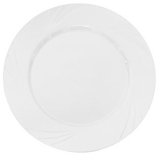 ACARSÜS, ACAR SÜS, Acar Süs - TABAK KRİSTAL MİKA 22,5 CM BEYAZ PK:6 KL:24