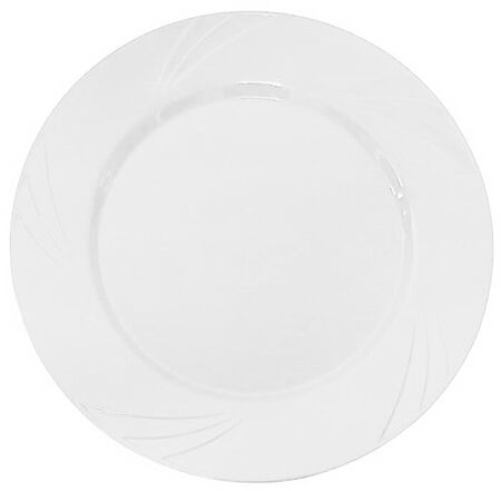 TABAK KRİSTAL MİKA 22,5 CM BEYAZ PK:6 KL:24