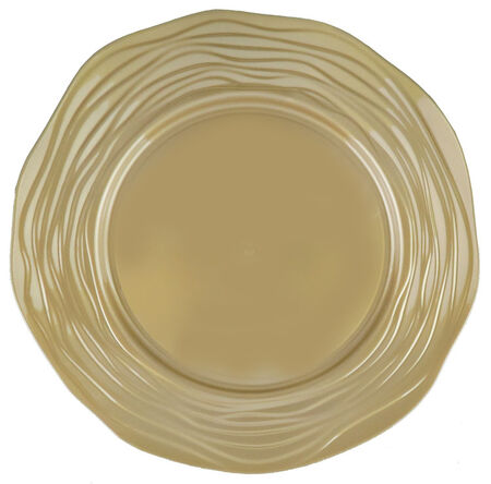 TABAK KRİSTAL MİKA 26 CM ALTIN PK:6 KL:24