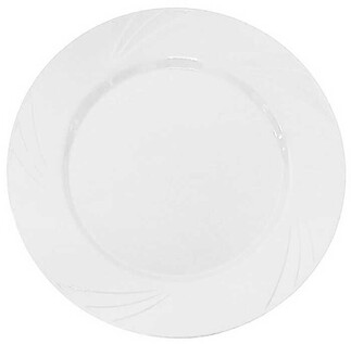ACARSÜS, ACAR SÜS, Acar Süs - TABAK KRİSTAL MİKA 26 CM BEYAZ PK:6 KL:24
