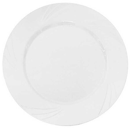 TABAK KRİSTAL MİKA 26 CM BEYAZ PK:6 KL:24