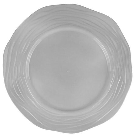 TABAK KRİSTAL MİKA 26 CM GÜMÜŞ PK:6 KL:24