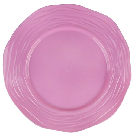 TABAK KRİSTAL MİKA 26 CM PEMBE PK:6 KL:24