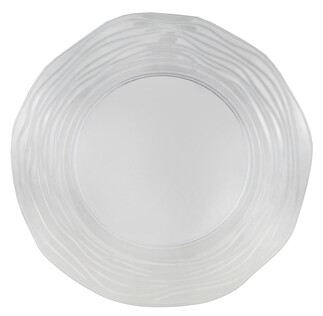 ACARSÜS, ACAR SÜS, Acar Süs - TABAK KRİSTAL MİKA 26 CM PARLAK ŞEFFAF PK:6 KL:24