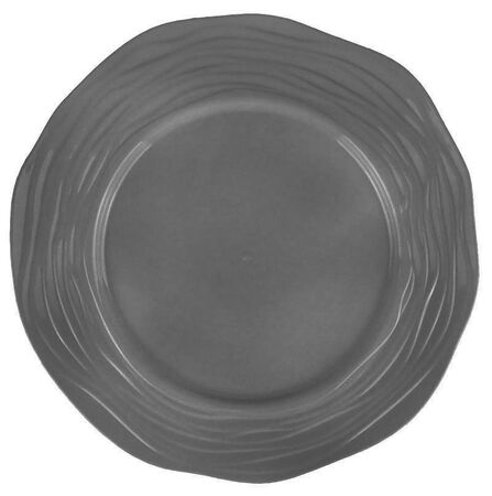 TABAK KRİSTAL MİKA 26 CM SİYAH PK:6 KL:24