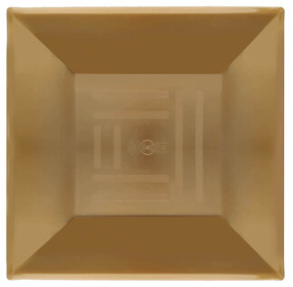 ACARSÜS, ACAR SÜS, Acar Süs - TABAK KRİSTAL MİKA KARE 21 CM ALTIN PK:6 KL:30