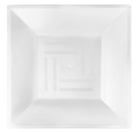 TABAK KRİSTAL MİKA KARE 21 CM BEYAZ PK:6 KL:30