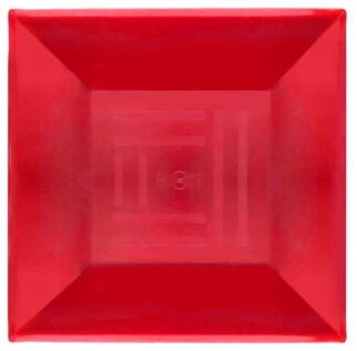 ACARSÜS, ACAR SÜS, Acar Süs - TABAK KRİSTAL MİKA KARE 21 CM KIRMIZI PK:6 KL:30