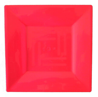 ACARSÜS, ACAR SÜS, Acar Süs - TABAK KRİSTAL MİKA KARE 21 CM KIRMIZI PK:6 KL:30