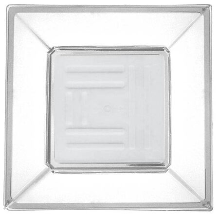 TABAK KRİSTAL MİKA KARE 21 CM PARLAK ŞEFFAF PK:6