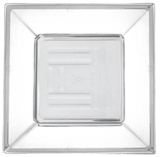 ACARSÜS, ACAR SÜS, Acar Süs - TABAK KRİSTAL MİKA KARE 21 CM PARLAK ŞEFFAF PK:6