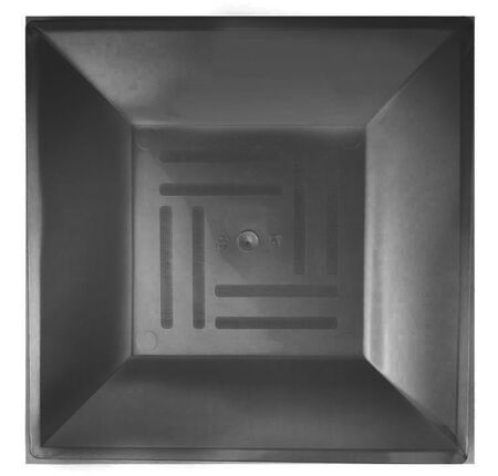 TABAK KRİSTAL MİKA KARE 21 CM SİYAH PK:6 KL:30