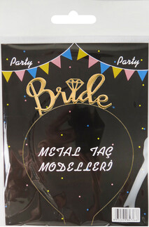 TAÇ METAL BRIDE PIRLANTALI ALTIN PK:1 KL:250 - Thumbnail