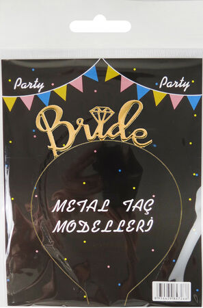 TAÇ METAL BRIDE PIRLANTALI ALTIN PK:1 KL:250