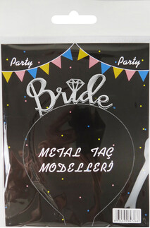 TAÇ METAL BRIDE PIRLANTALI GÜMÜŞ PK:1 KL:250 - Thumbnail